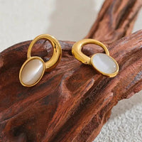 Cat's Eye Earrings for Abundance & Clarity  by Raw Spiritual