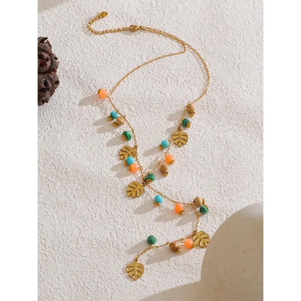 Aventurine & Agate Necklace for Luck & Abundance  by Raw Spiritual