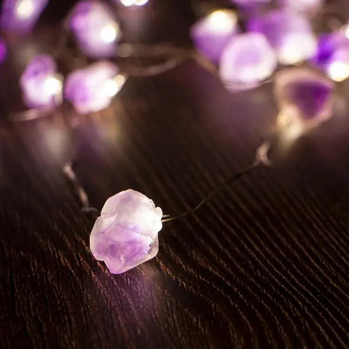 Amethyst String Lights for healing  by Raw Spiritual