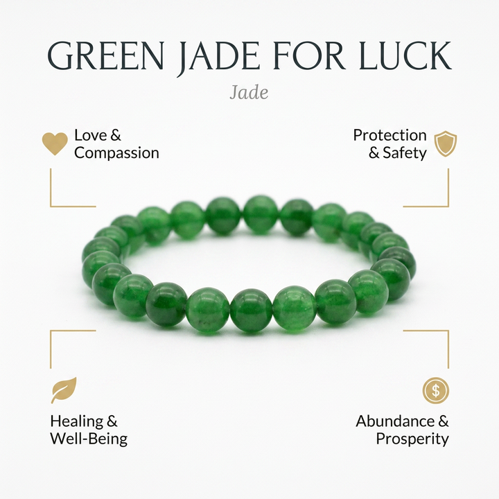 Green Jade Bracelet for Luck - Infographic
