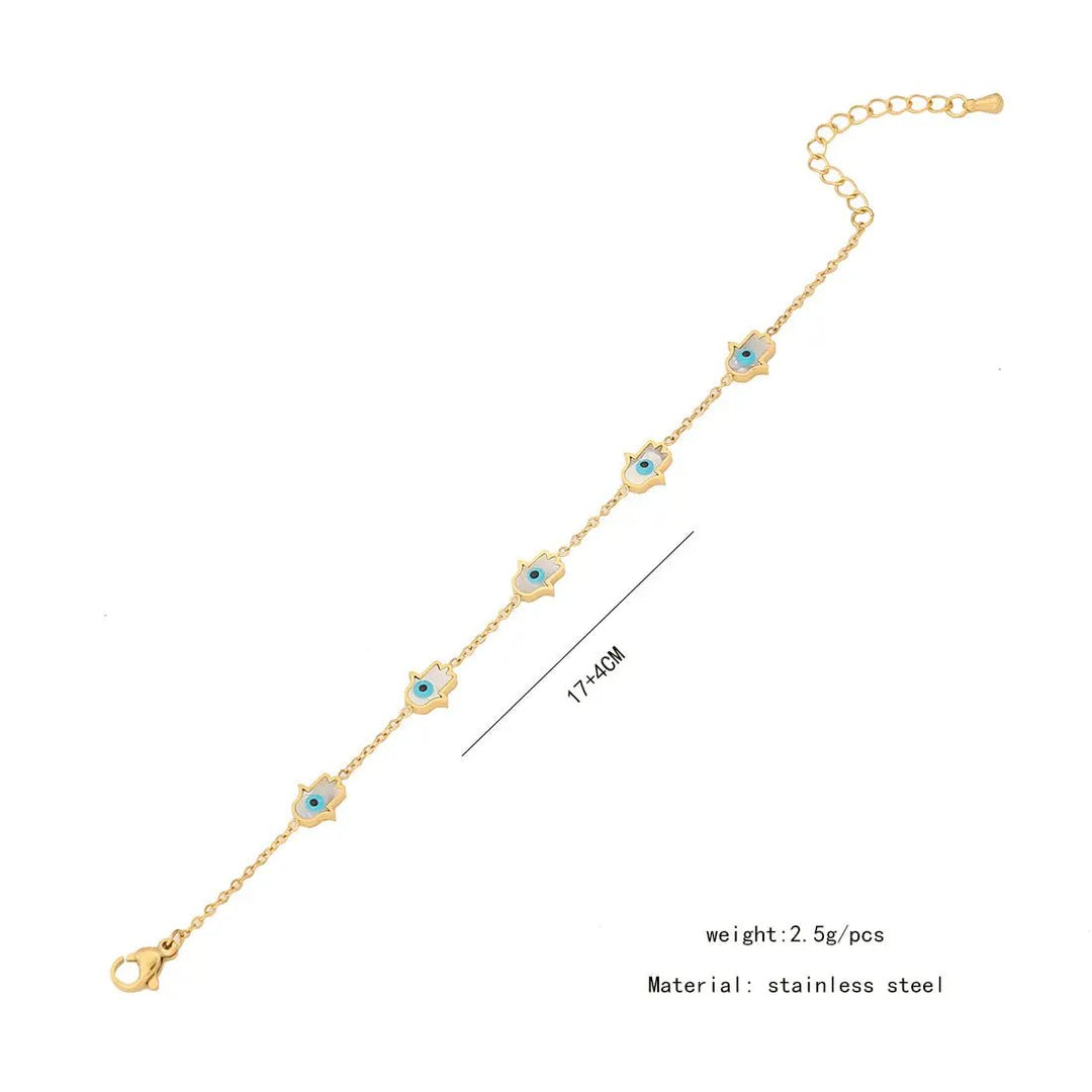 Hamza Hand & Evil Eye "Nazar" Bracelet - Raw Spiritual