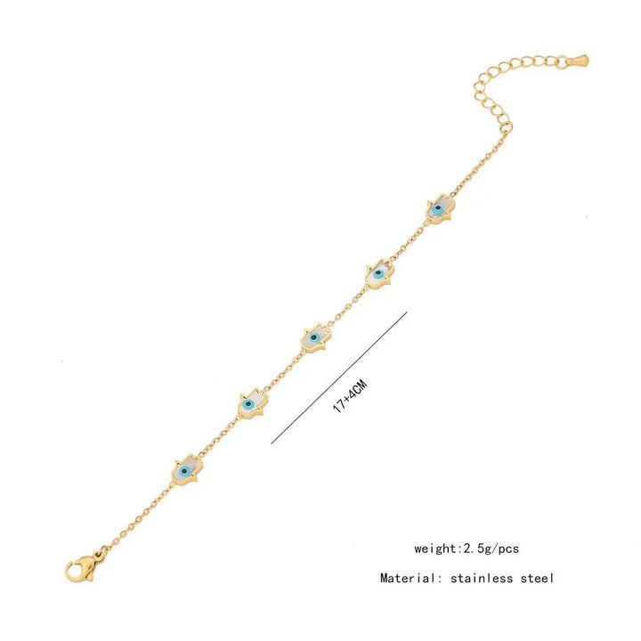 Hamza Hand & Evil Eye "Nazar" Bracelet - Raw Spiritual