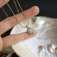 Aquamarine Pendant Necklace for Courage Yiwu Shanmei Jane