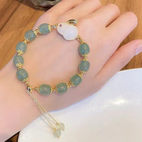 Green Aventurine and Jade Bracelet for Abundance & Balance Yiwu Shanmei Jane