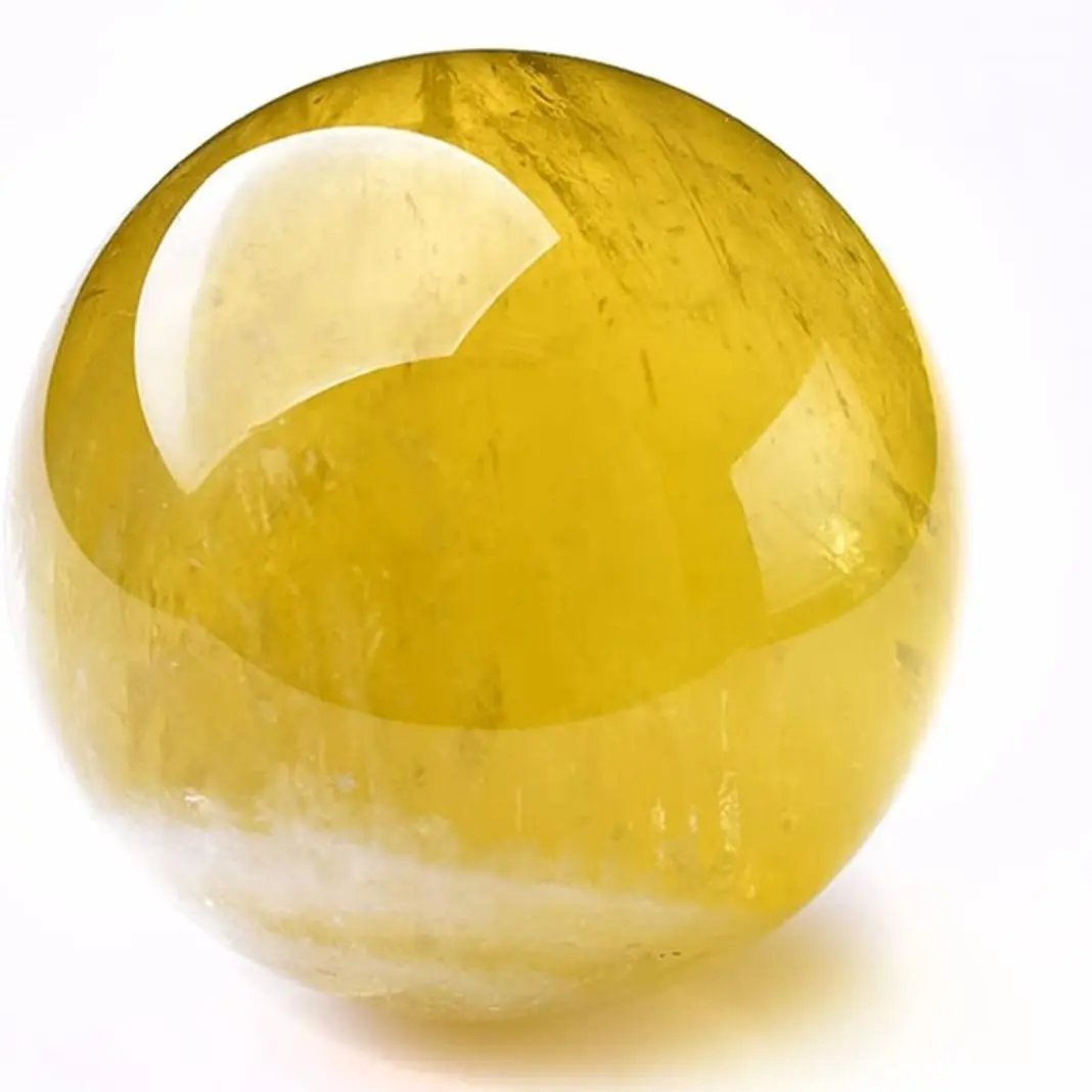Citrine Sphere for Prosperity - Raw Spiritual