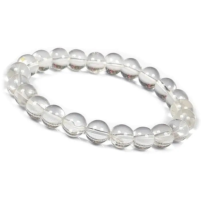 Clear Quartz (Sphatik) Bracelet for Clarity & Manifestation Om Rudraksha Haridwar