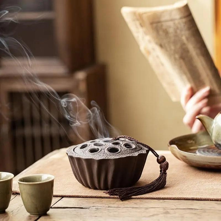 Incense Burner Lotus Pod Design  by Raw Spiritual