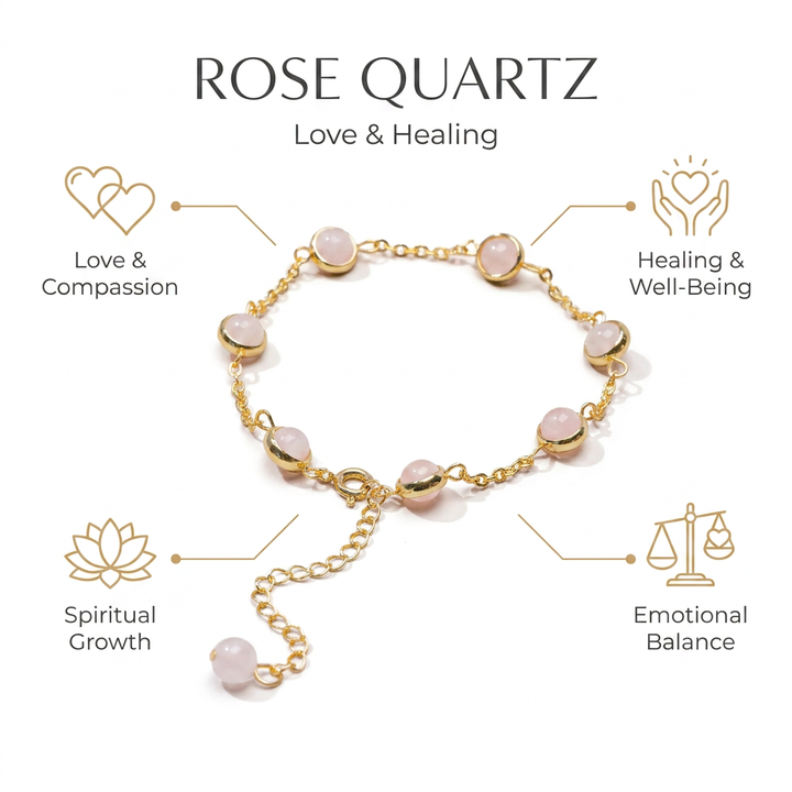 Rose Quartz Bracelet for Love - Infographic