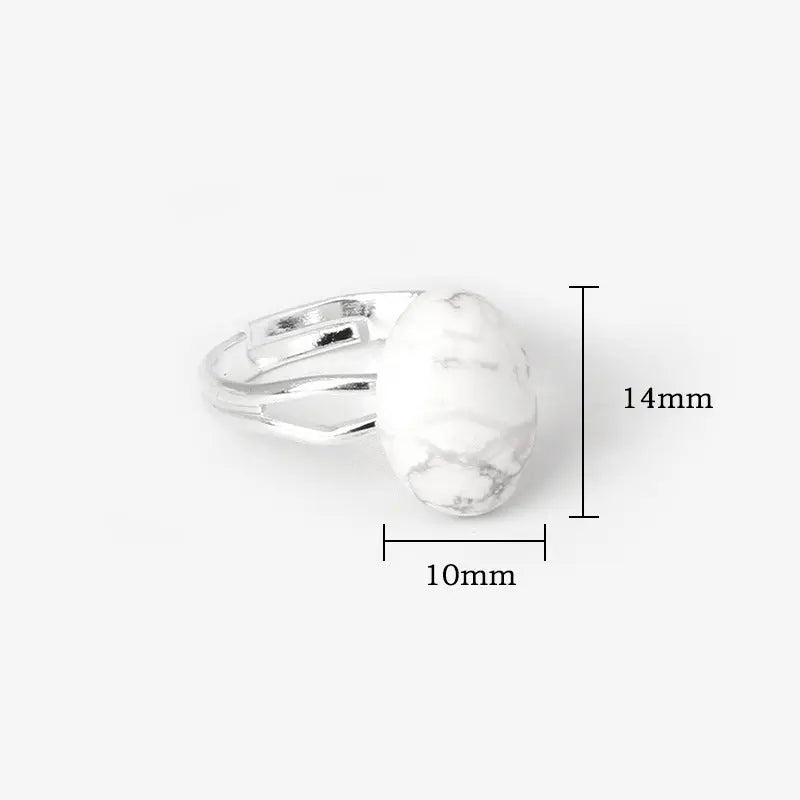 Howlite Adjustable Ring for Memory & Knowlege Yiwu Shanmei Jane