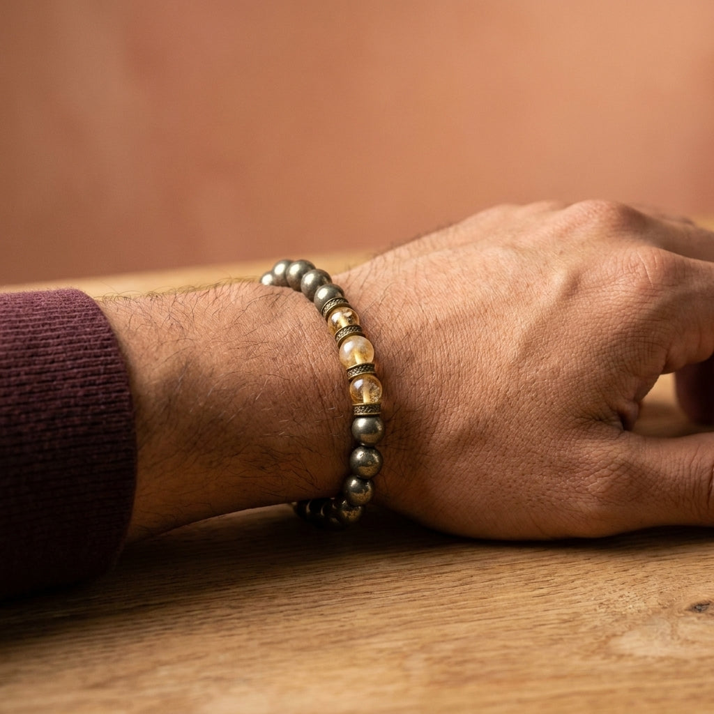 Pyrite and Citrine for wealth & Abundance - Lifestyle Male