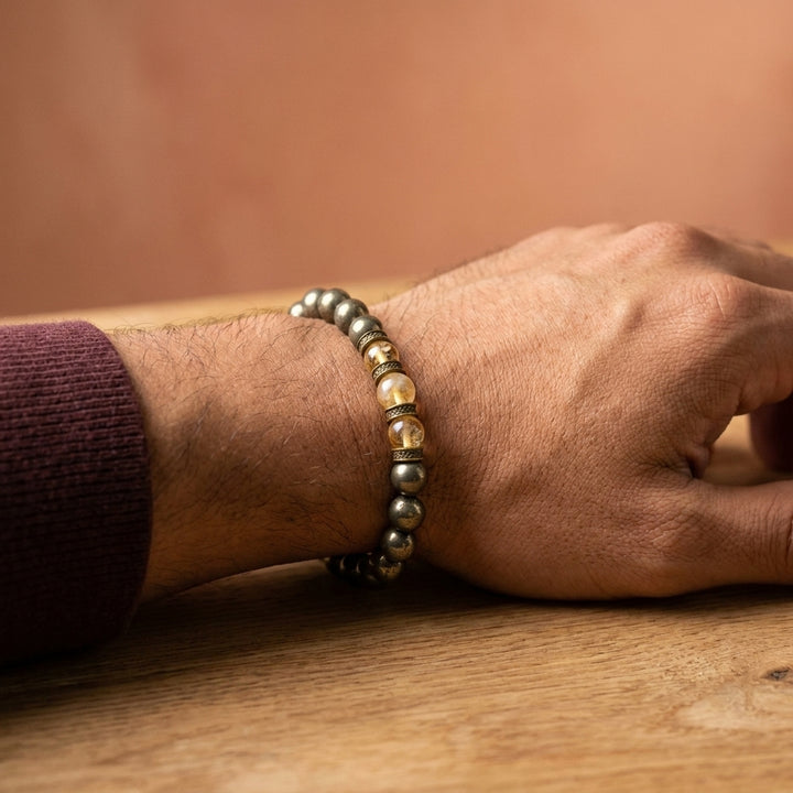 Pyrite and Citrine for wealth & Abundance - Lifestyle Male