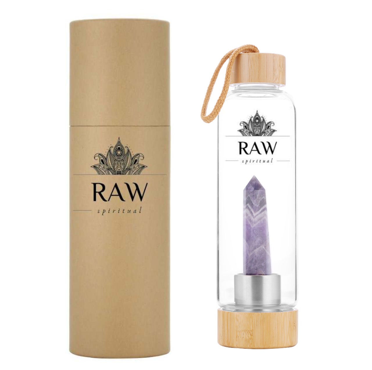 Amethyst Water Bottle for Healing & Growth