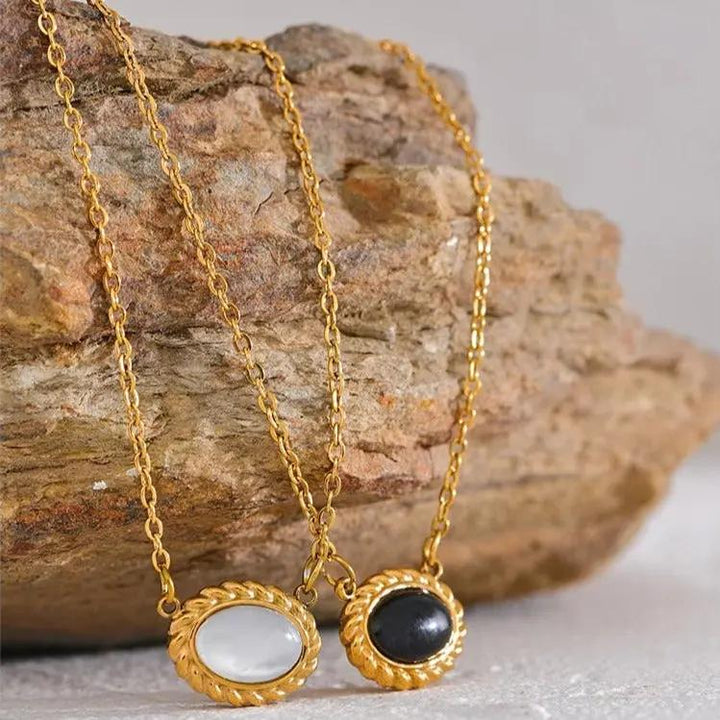 Black Agate (Haqik) Pendant for Growth & Prosperity  by Raw Spiritual