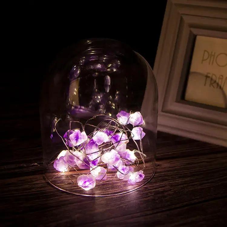Amethyst String Lights for healing  by Raw Spiritual