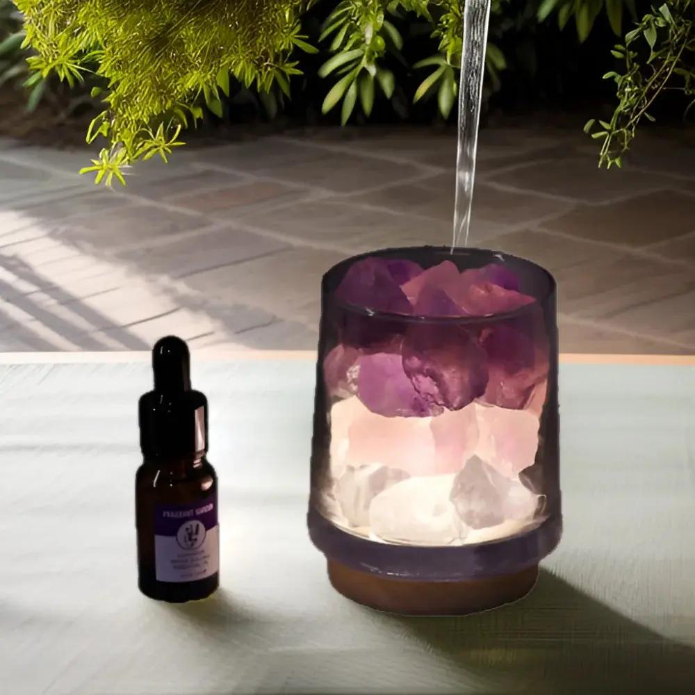 Amethyst Crystal Aroma Diffuser Lamp  by Raw Spiritual