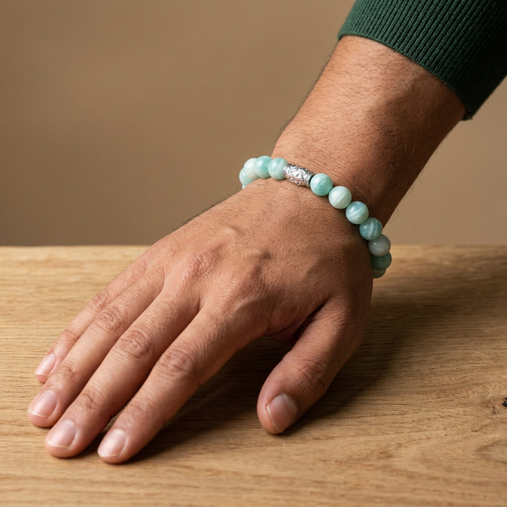 Amazonite Bracelet for Communication & confidence - Lifestyle Male