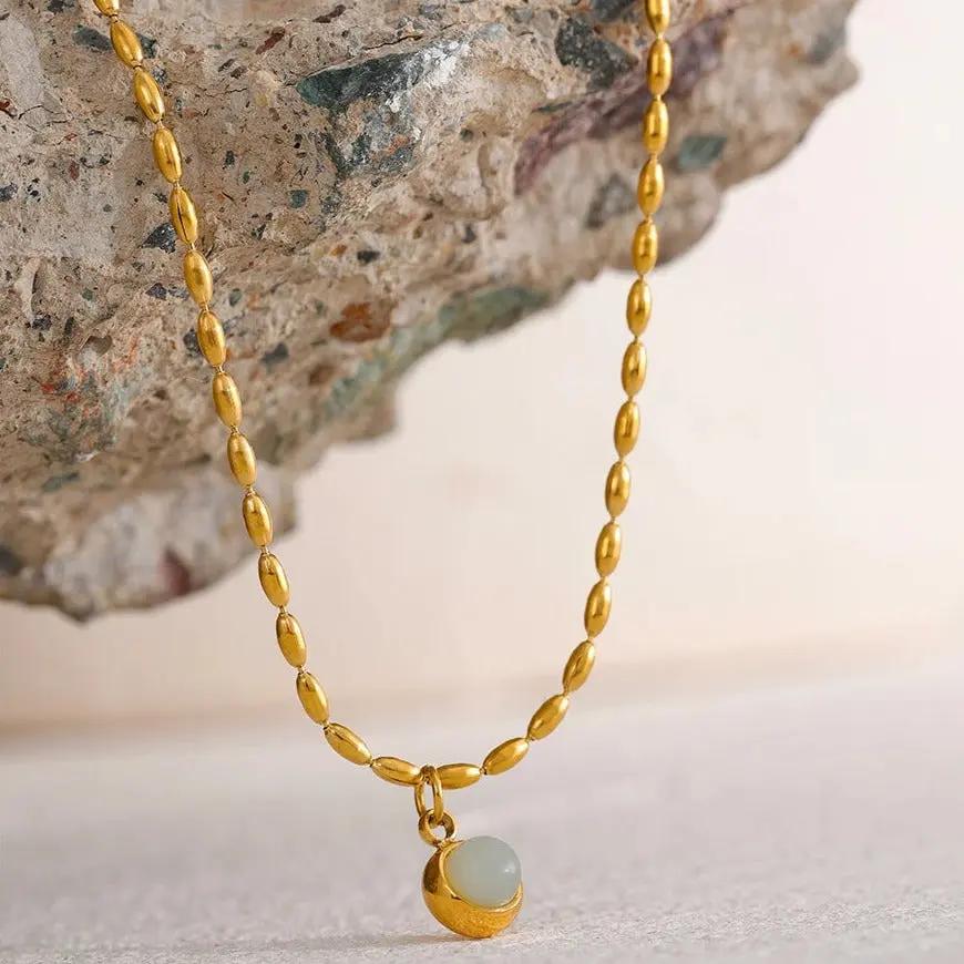 Aventurine Pendant Necklace for Abundance & Prosperity  by Raw Spiritual