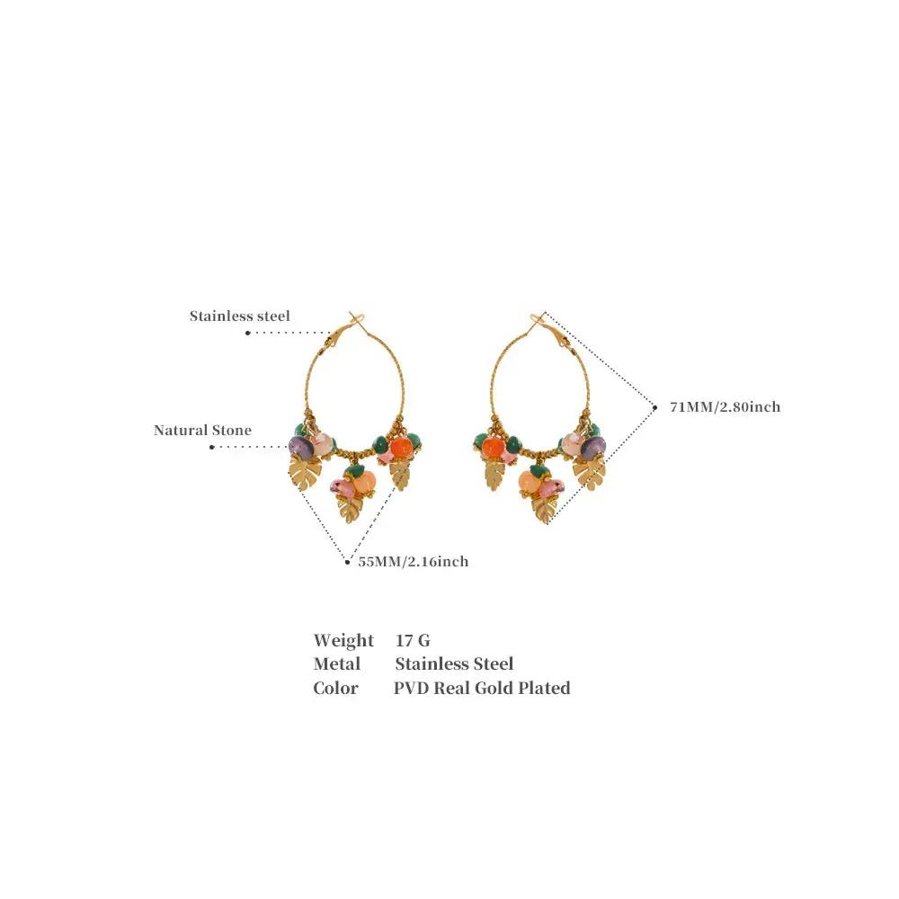 Aventurine & Agate Earrings for Luck & abundance  by Raw Spiritual