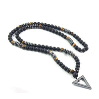 Tiger Eye, Black Agate & Hematite - Triple Protection Necklace  by Raw Spiritual