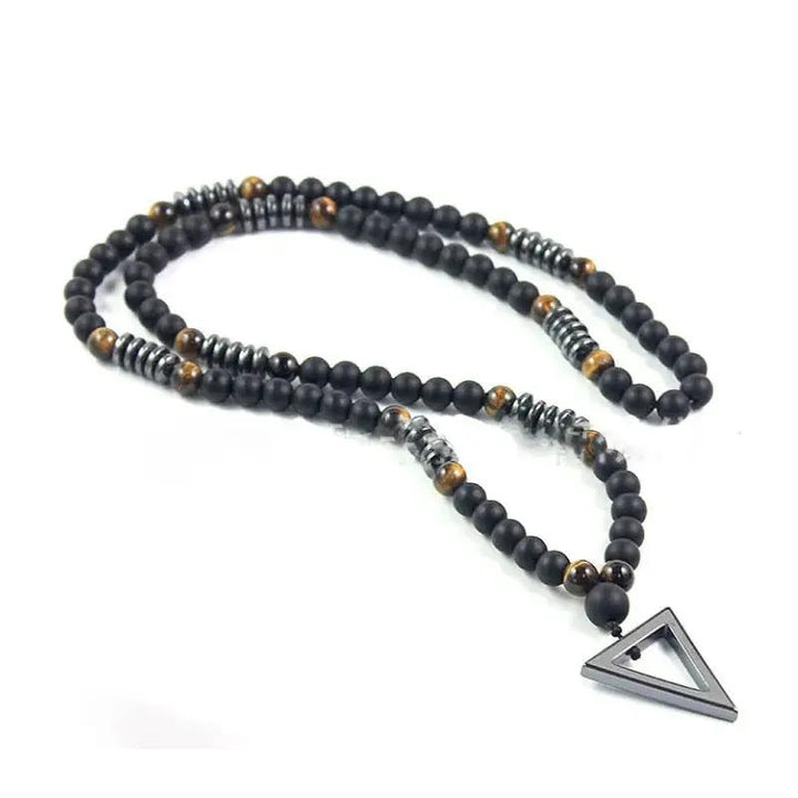 Tiger Eye, Black Agate & Hematite - Triple Protection Necklace  by Raw Spiritual
