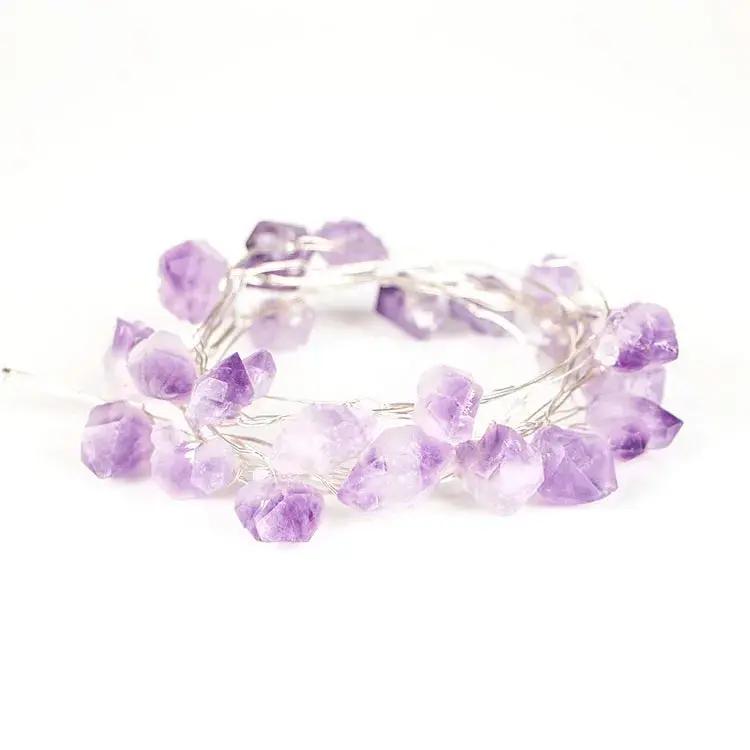 Amethyst String Lights for healing  by Raw Spiritual