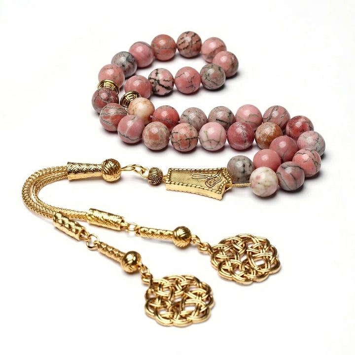 Rhodochrosite Misbaha - Raw Spiritual UAE