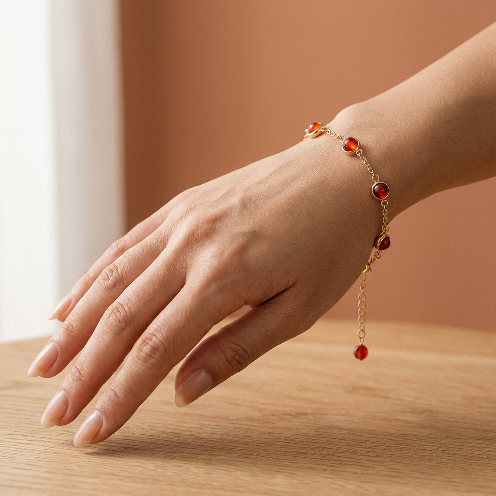 Red Carnelian Bracelet for Passion & Vitality - Lifestyle F