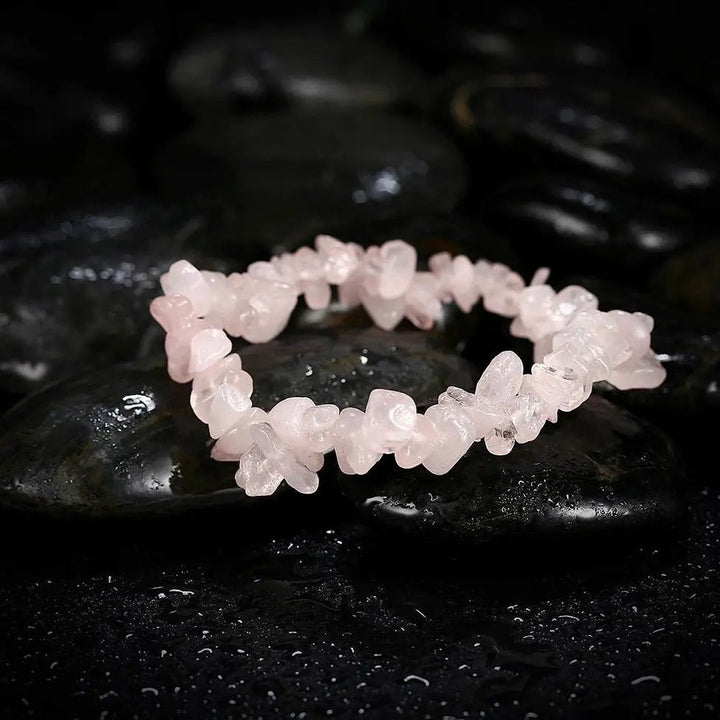 Rose Quartz Chip Bracelet for Love & Relationships Yiwu Shanmei Jane