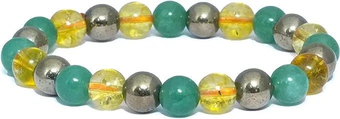 Aventurine, Pyrite & Citrine Bracelet for Abundance - Money Magnet Yiwu Shanmei Jane