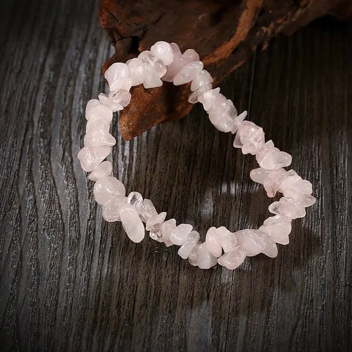 Rose Quartz Chip Bracelet for Love & Relationships Yiwu Shanmei Jane