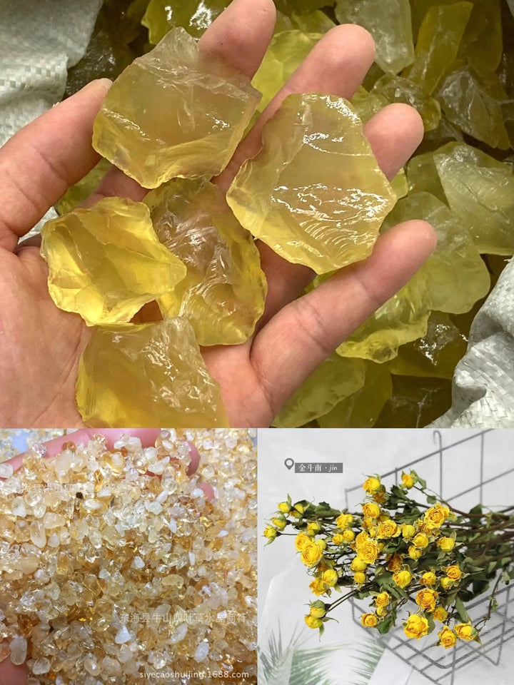 Citrine Aromatherapy Crystal Candle for Abundance Yiwu Yi Sheng Nathan Wu