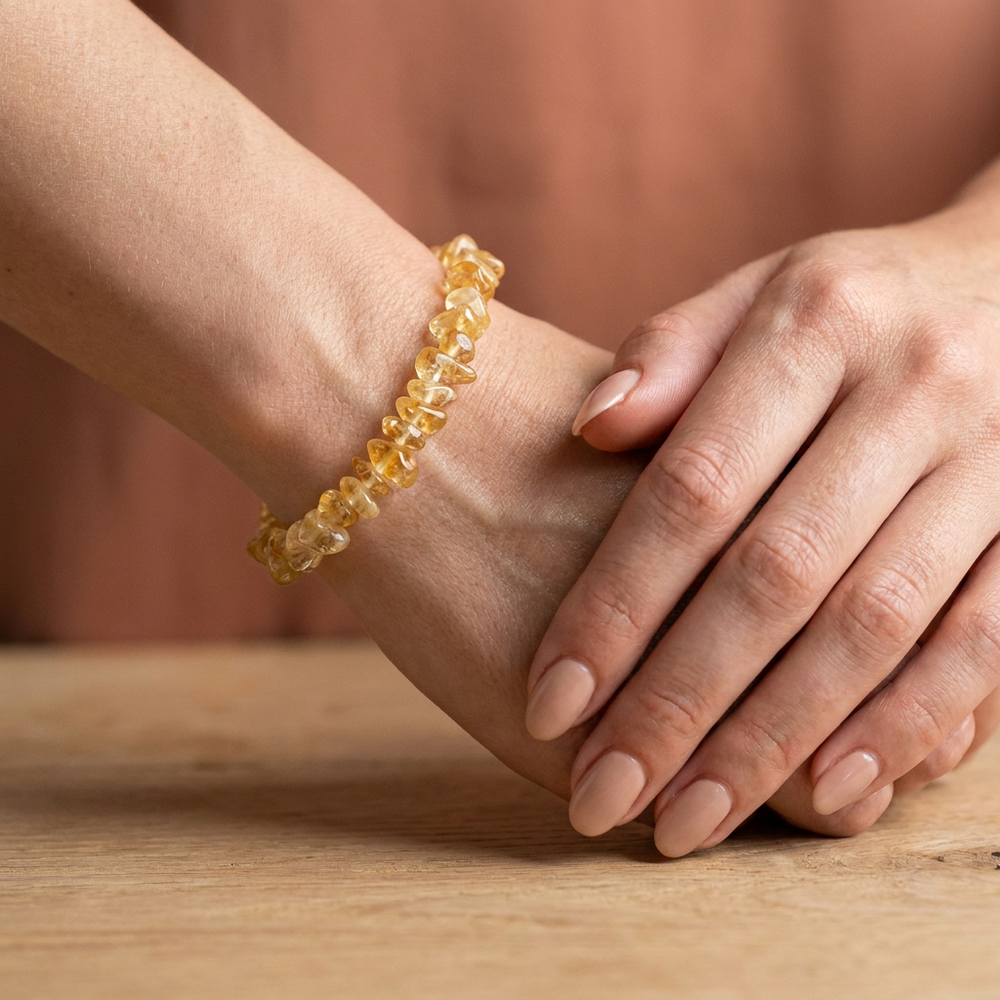 Citrine Chip Bracelet for Abundance & Prosperity - Lifestyle F