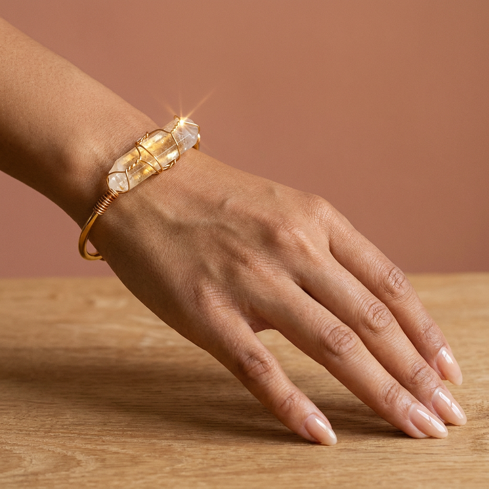 Citrine Cuff Bangle For Wealth & Prosperity - Lifestyle F