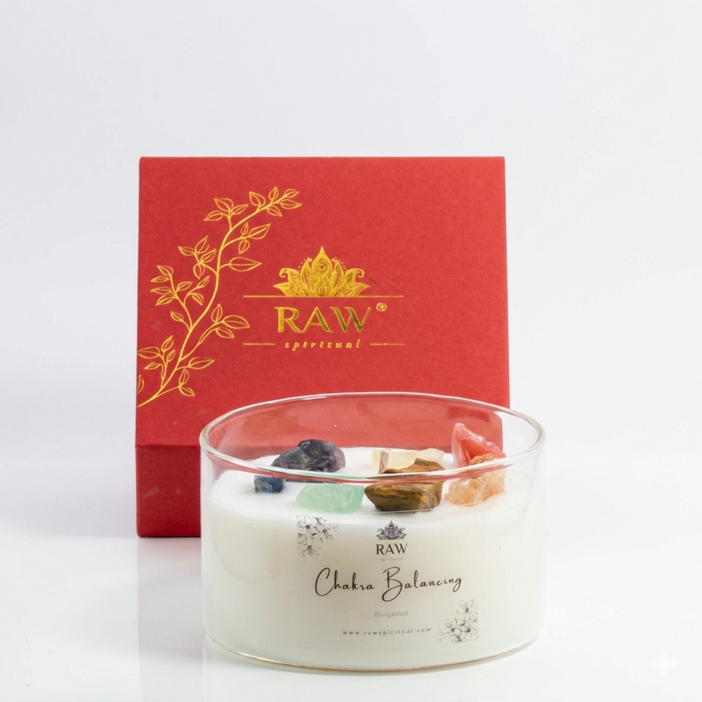 7 Chakra Balancing Aromatherapy Crystal Candle