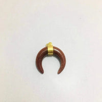 Gold Sandstone Moon Pendant  Necklace for Positivity & Abundance Yiwu Shanmei Jane