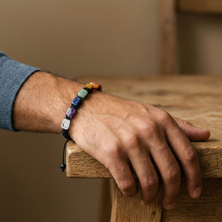 Seven Chakra Bracelet for Chakra Balancing - Lifestyle Male