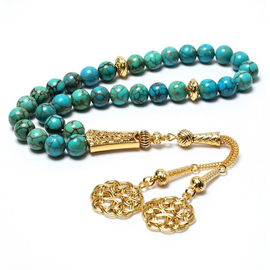 African Turquoise Misbaha - Raw Spiritual UAE
