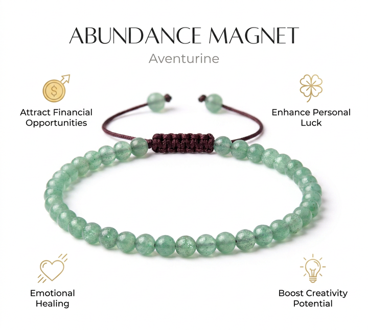 Aventurine Bracelet for Abundance & Luck - Infographic