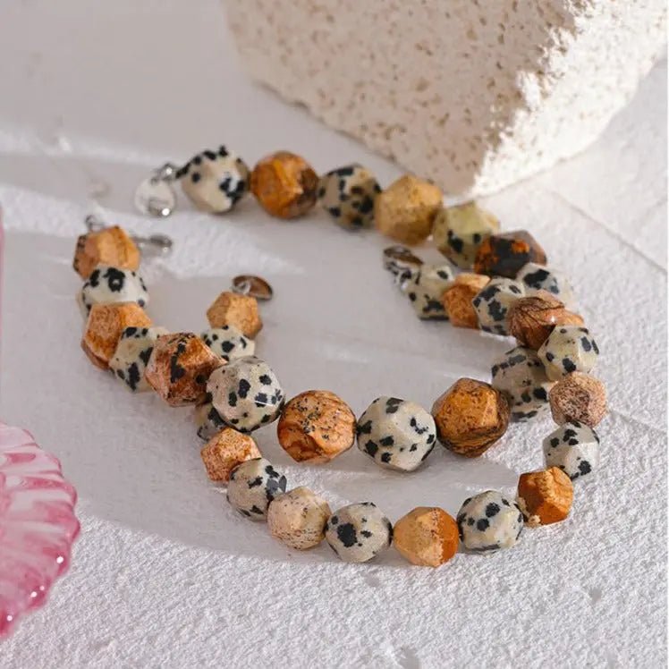 Picture Jasper & Dalmation Jasper Bracelet for Stability & Grounding Yiwu Shanmei Jane