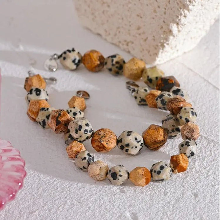 Picture Jasper & Dalmation Jasper Bracelet for Stability & Grounding Yiwu Shanmei Jane