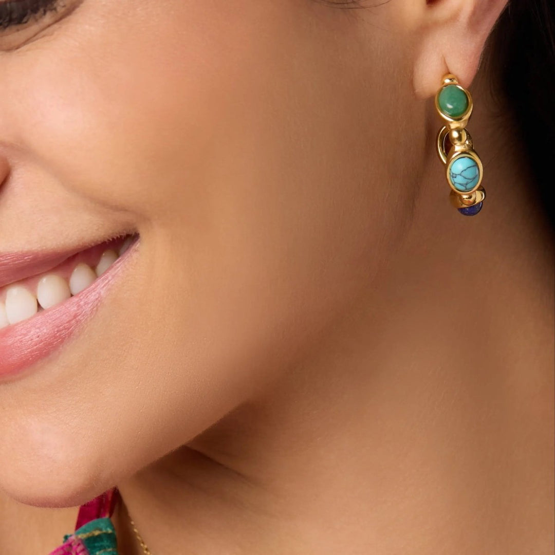 Turquoise, Jade, Agate & Lapis Lazuli Earrings Yiwu Landy Jewelry Summer WU