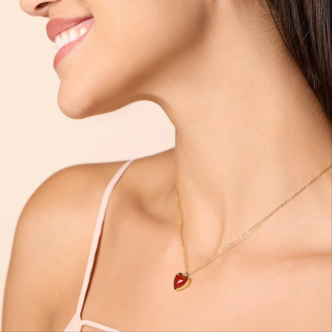 Red Agate (Hakik) Necklace for Growth &  Harmony Yiwu Landy Jewelry Summer WU