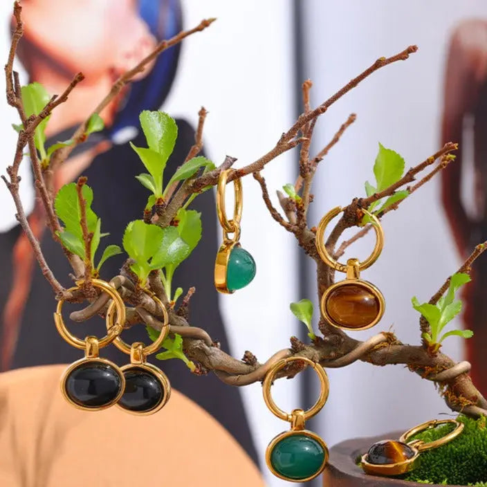 Tiger Eye Earrings for Protection & Confidence Yiwu Jinyou VIMI