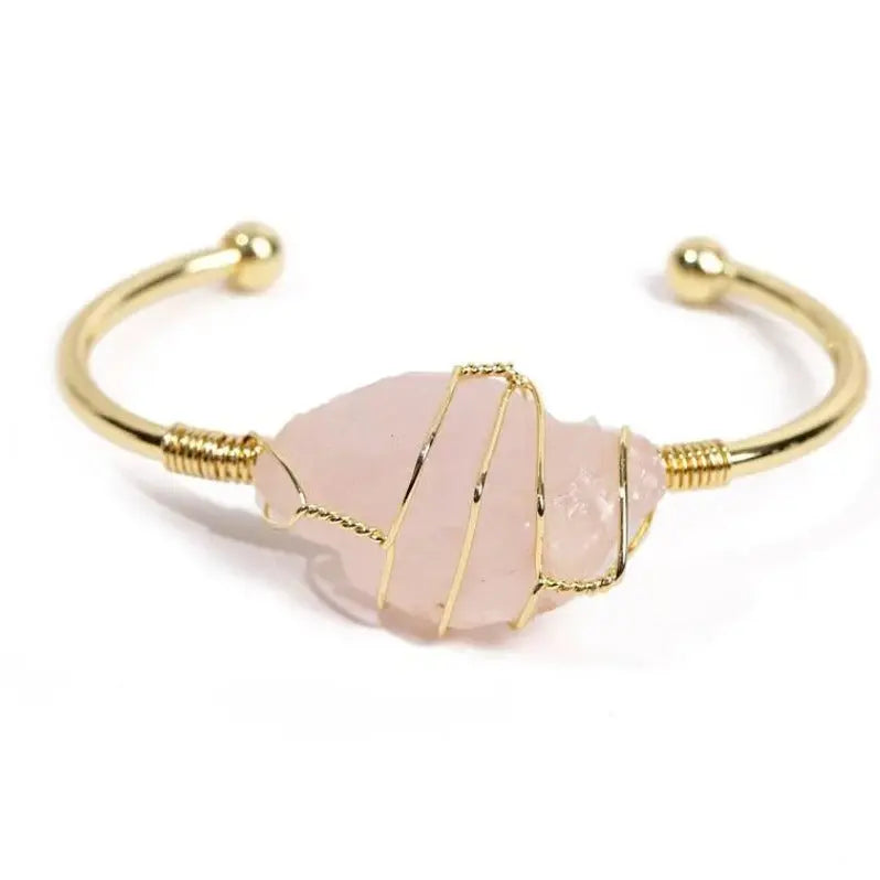 Rose Quartz Cuff Bangle Yiwu Shanmei Jane