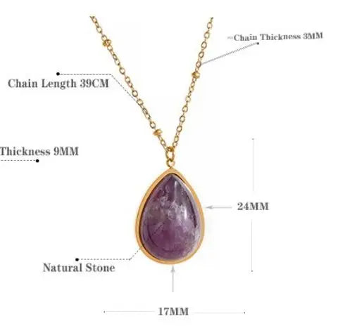 Amethyst Pendant Necklace for Healing & Growth Yiwu Shanmei Jane