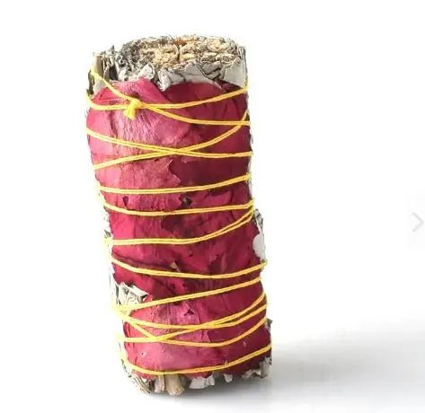 Sage with Rose for Smudging, Cleansing Crystals & Purification Hefei Ownswing Kevin Zhou