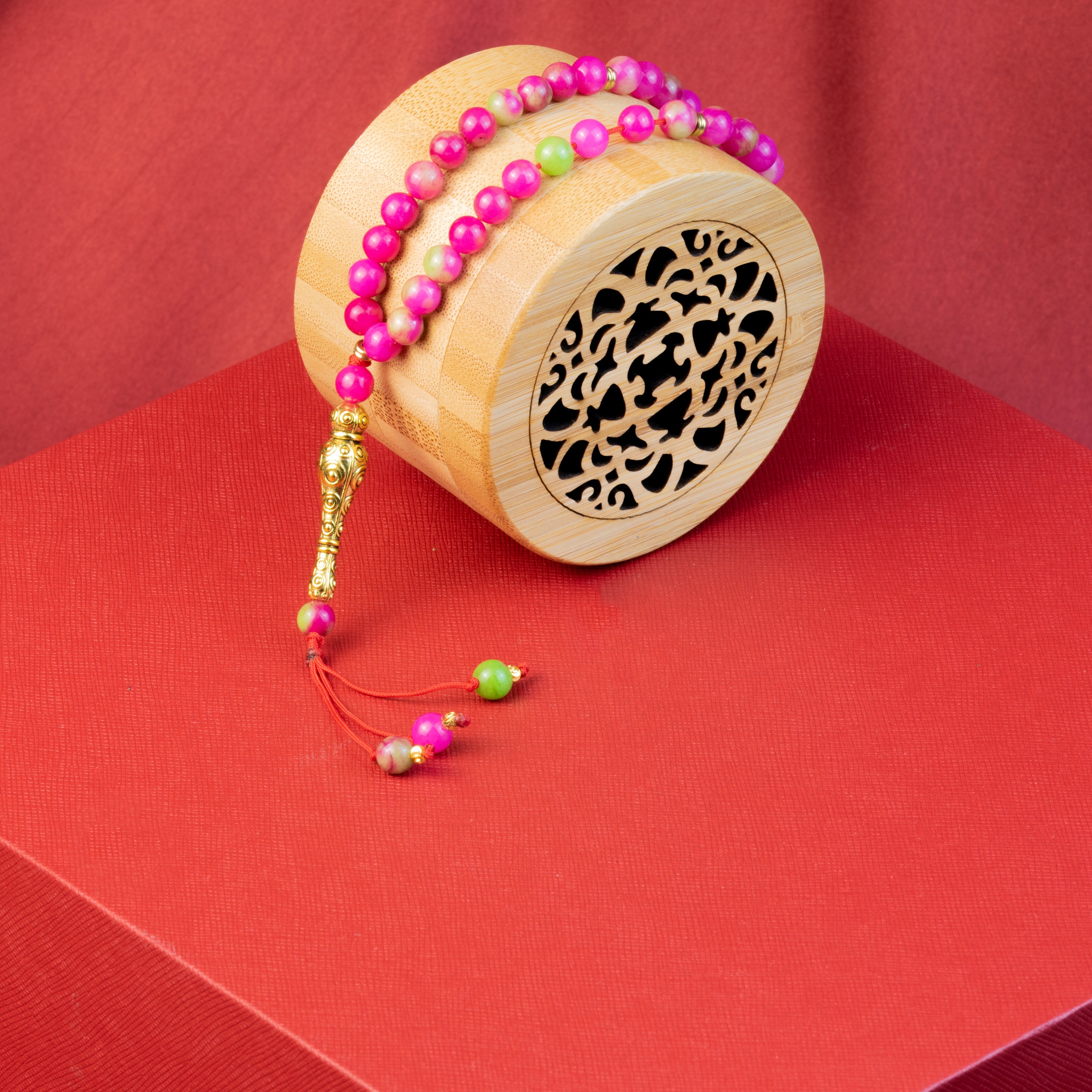 Pink Jade Misbaha 33 Beads