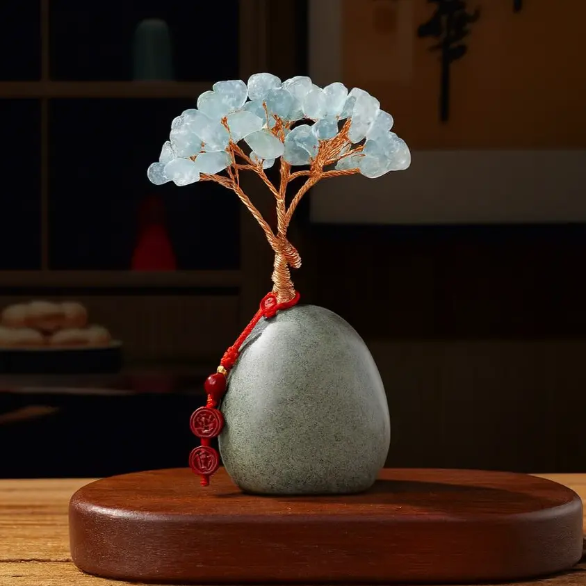 Aquamarine Tree for Courage - Raw Spiritual