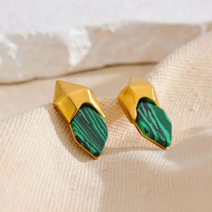 Malachite Earrings for Change & Transformation Yiwu Jinyou VIMI