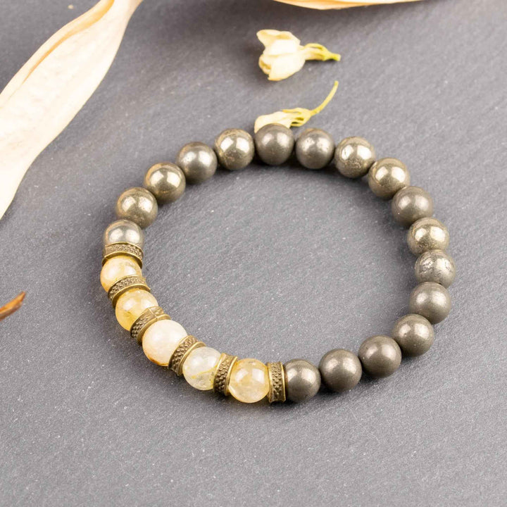 Pyrite and  Citrine for wealth & Abundance. Zodiac: Leo, Capricorn, Gemini, Virgo